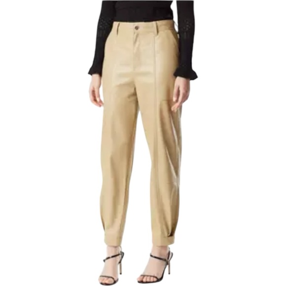 Sam Edelman Pants - Sam Edelman Women’s Simona Polyurethane Tapered‎ Faux Leather Pants Sz 8